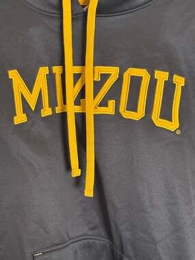 Knights Apparel Mizzou Missouri Tigers Men's XL Pullover Hoodie Black Gold